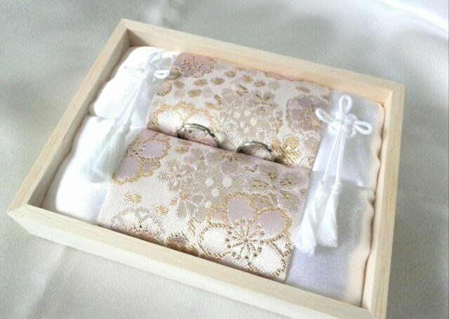 和風 蓋付き リングピロー　和　和装  白無垢