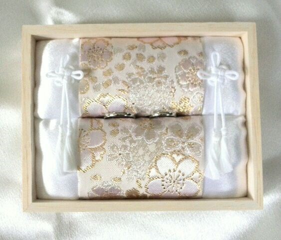 和風 蓋付き リングピロー　和　和装  白無垢
