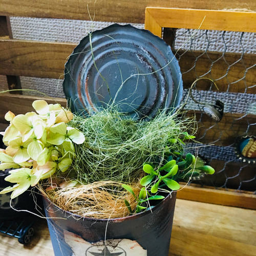 旦那ハンドメイド作品】アーミー風☆フタ付きUS・ARMY・ダメージブルー  