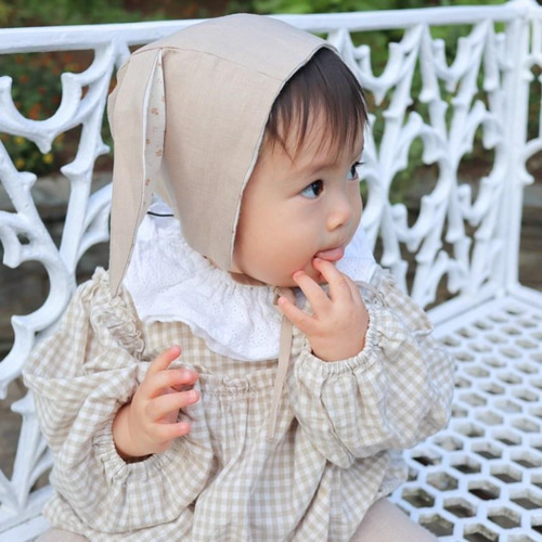 うさみみボンネット オフ白