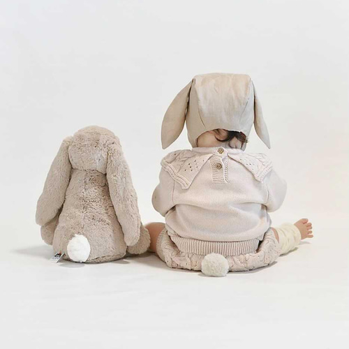 うさみみボンネットお花つき