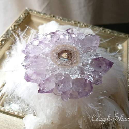 超フラワーアメジスト スライスエクストラグレード V フラワー