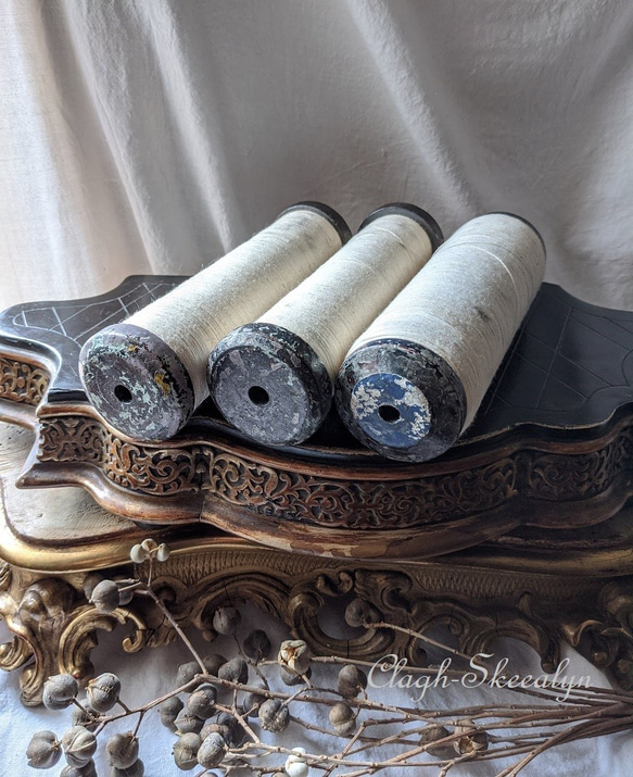 Antique　Bobbin ｜アンティーク糸巻き｜3本Set｜1920s：USA 8枚目の画像