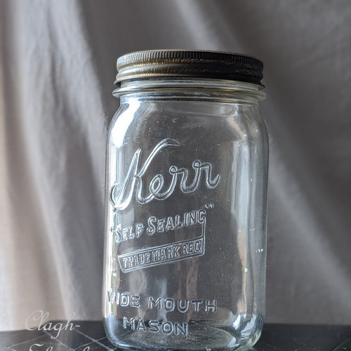 Kerr】Vintage Glass Kerr Mason Jar / USAヴィンテージ