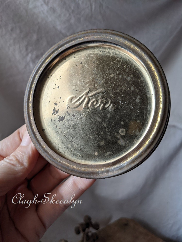【Kerr】Vintage Glass Kerr Mason Jar /　USAヴィンテージ・メイソンジャー/ 17cm 8枚目の画像