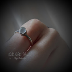 【GRIM Works】ムーンストーン（Moon Stone）リング　/指輪　/Silver925製 Ring　/1点物 9枚目の画像