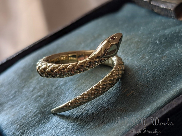【オーダー制作専用】Snake　Ring　～GRIM Works～　/真鍮製（Brass） 6枚目の画像