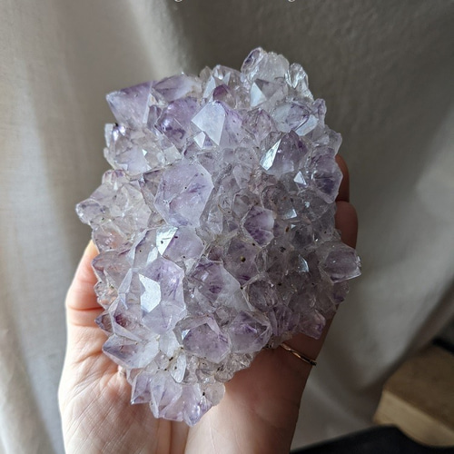 アメジスト クラスター 原石 紫水晶 カルサイト カコクセナイト 天然石