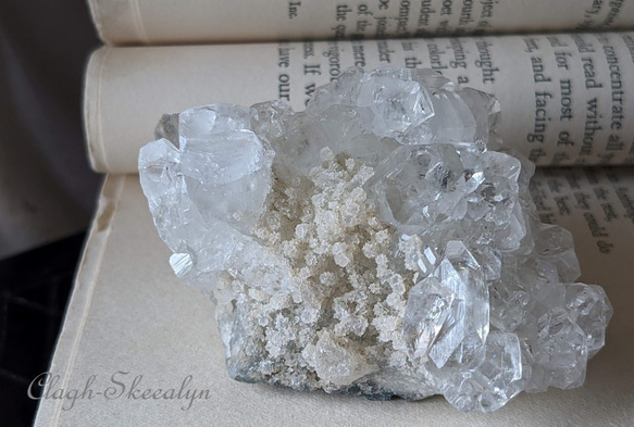 Apophylite｜アポフィライト｜魚眼石｜原石クラスター｜クリア系｜インド産（Maharashtra） 6枚目の画像