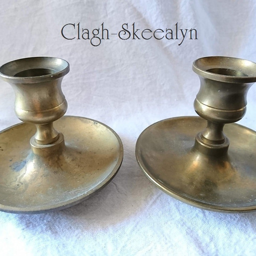 フランス アンティーク 真鍮キャンドルスタンド3個セット