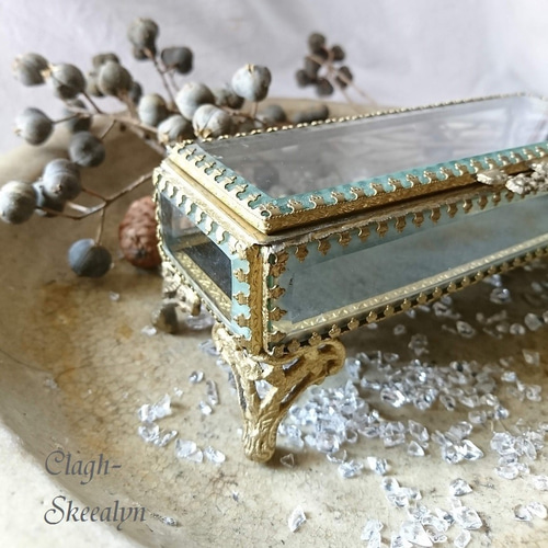 フランス　蚤の市　ジュエリーケース　ブロカント フランス 蚤の市 ジュエリーケース 薔薇 ブロカント ジュエリー