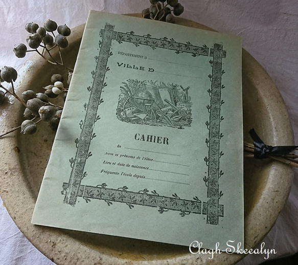 French antique【フランス製アンティーク/brocante】ノート/練習帳/方眼紙/CAHIER（カイエ） 1枚目の画像