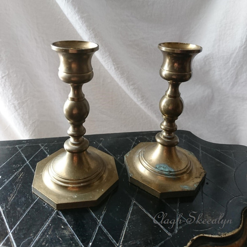 French antique【フランス製アンティーク】真鍮キャンドルスタンド