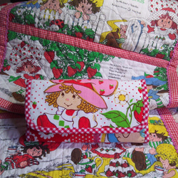 ハンドメイド ヴィンテージシーツをリメイク ストロベリーショート