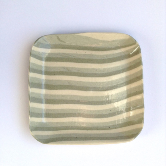 ma pottery 黒六角プレート4枚