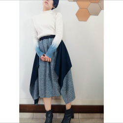 《残り1点》dual-layered knit skirt   接結コットンニットスカート 1枚目の画像