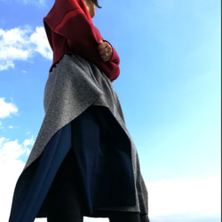 《残り1点》dual-layered knit skirt   接結コットンニットスカート 7枚目の画像