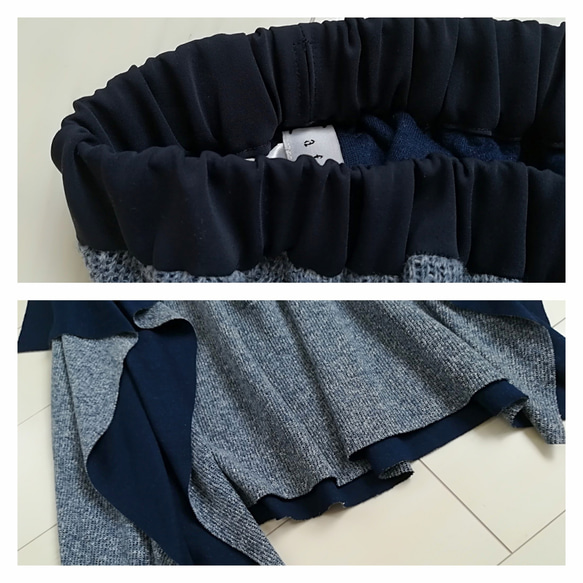 《残り1点》dual-layered knit skirt   接結コットンニットスカート 9枚目の画像