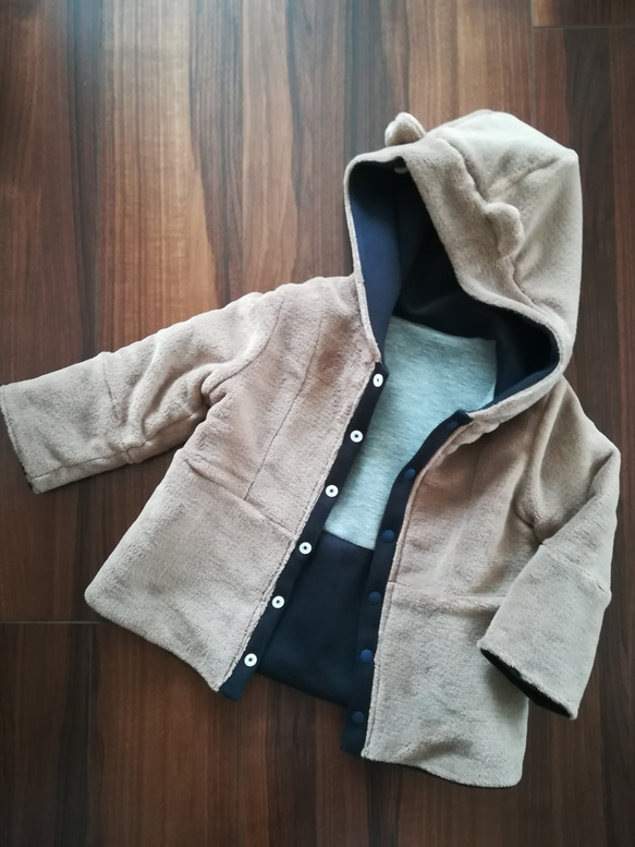 kids reversible coat キッズリバーシブルコート 5枚目の画像