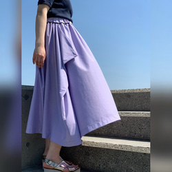 asymmetry gather long skirt 3枚目の画像