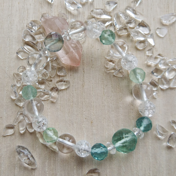 【夏色ブレスレット】デュモルティエライトの爽やかブレス°・*:.。. 夏色ブレスレット】デュモルティエライトの爽やかブレス°・*:.。.