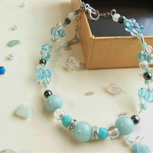 和みカッコイイ！デザインビーズブレスレット ブレスレット ラ