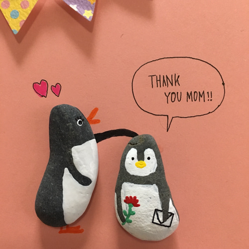 シーグラスアート ペンギンシリーズ 〜母の日〜 その他アート