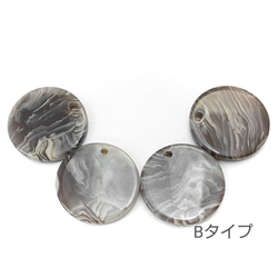 チャーム サークル 約20mm アクリルチャーム 幾何学模様 モダン レトロ 4個/Bタイプ/be289b 2枚目の画像