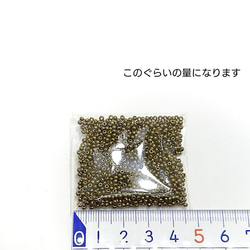 10g/約1000粒前後☆グレードA　極小2mmガラスシードビーズ☆ブロンズ色【bei240bz】 4枚目の画像