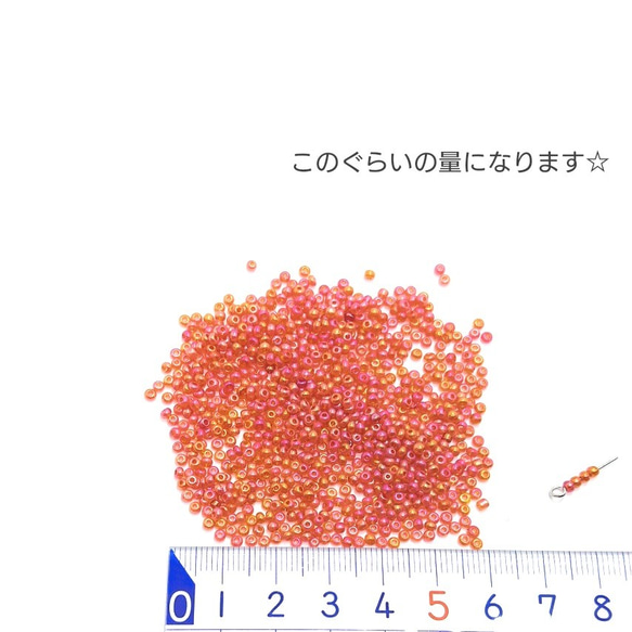 10g/約1000粒前後☆グレードA　極小2mmガラスシードビーズ☆ベリーMIX色【bei240bm】 3枚目の画像