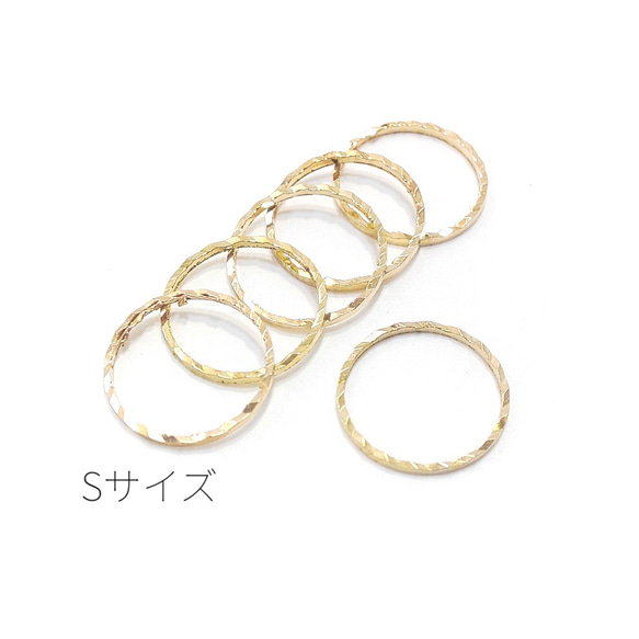 10個 銅製  キラキラ細フレームヒキモノリングパーツ☆S　約10mm【m059s】* 2枚目の画像