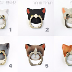 【5】ニャンコパラダイスすぎる！可愛い猫型のスマホリングスタンド【6種類展開中】 6枚目の画像