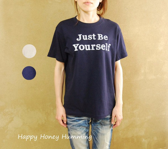 ロゴTシャツ　Just be yourself　オリジナルtシャツ　コットン100% 1枚目の画像