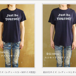 ロゴTシャツ　Just be yourself　オリジナルtシャツ　コットン100% 5枚目の画像