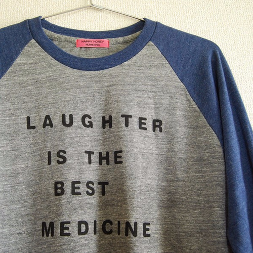 送料無料 ラグランTシャツ 七分袖 Laughter レディース Tシャツ
