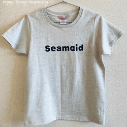 ロゴTシャツ seamaid　オートミール　送料無料 2枚目の画像