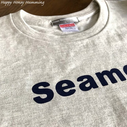 ロゴTシャツ seamaid　オートミール　送料無料 4枚目の画像