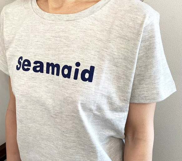 ロゴTシャツ seamaid　オートミール　送料無料 6枚目の画像
