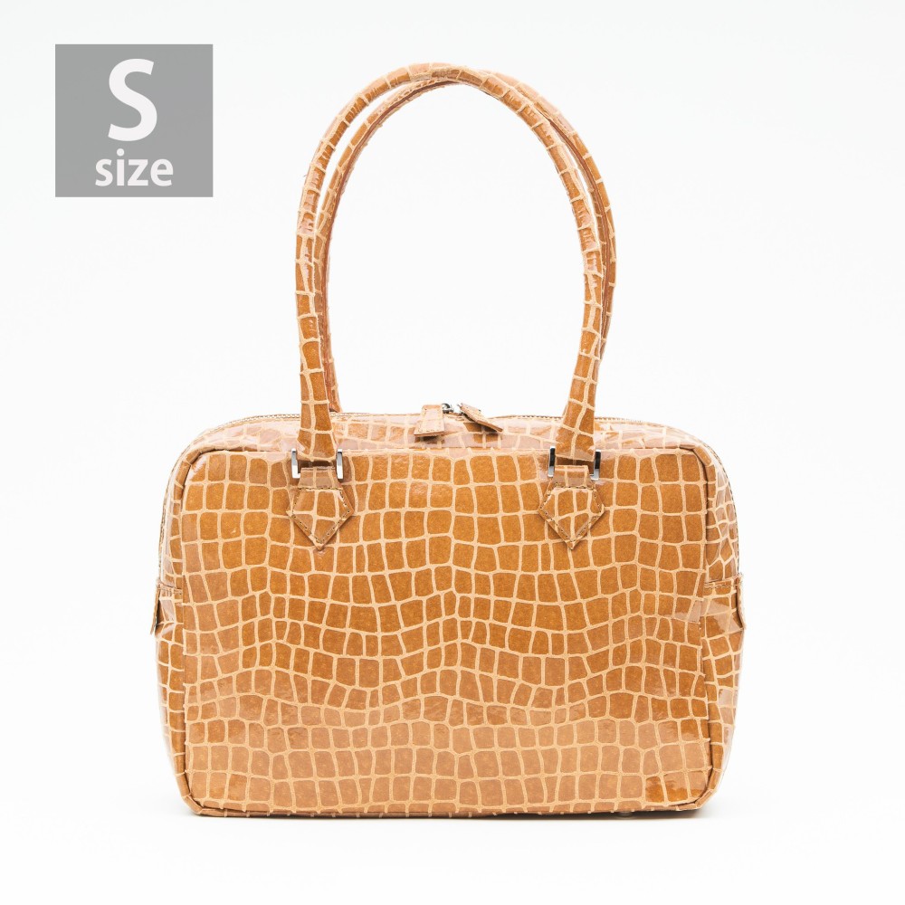 本革スクエアボストンバッグ【ピッグスキン】キリン Sサイズ