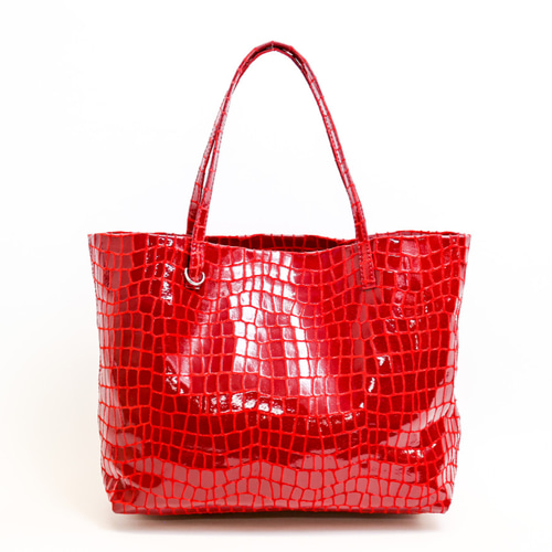 超軽量レザーバッグ ローズレッド Mサイズ トートバッグ YASUWESTIN