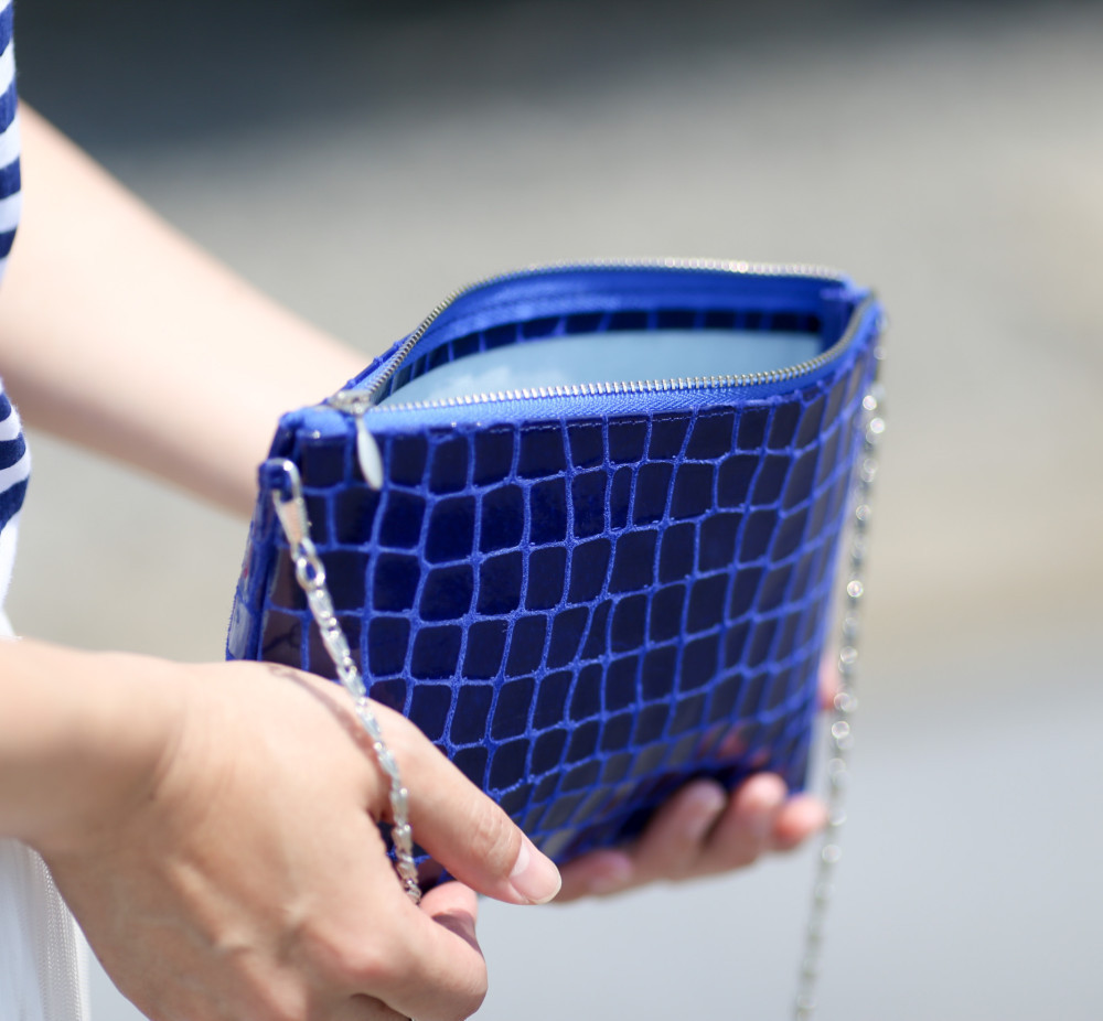 少し大きめ超軽量ファスナーポーチ（バッグインバッグ） ロイヤルブルー