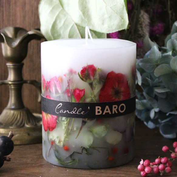 バラのボタニカルキャンドル BC193 ローズの香り キャンドル