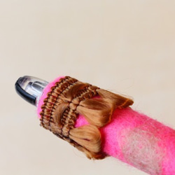 羊毛のボールペン ピンク 3枚目の画像