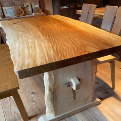 欅一枚板テーブル オーダーメイド ダイニングテーブル 一枚板