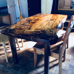 日光杉 一枚板 ダイニングテーブル ダイニングテーブル (株