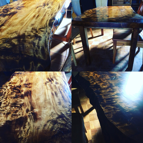 栃の木一枚板ダイニングテーブル 受注製作 ダイニングテーブル 白山