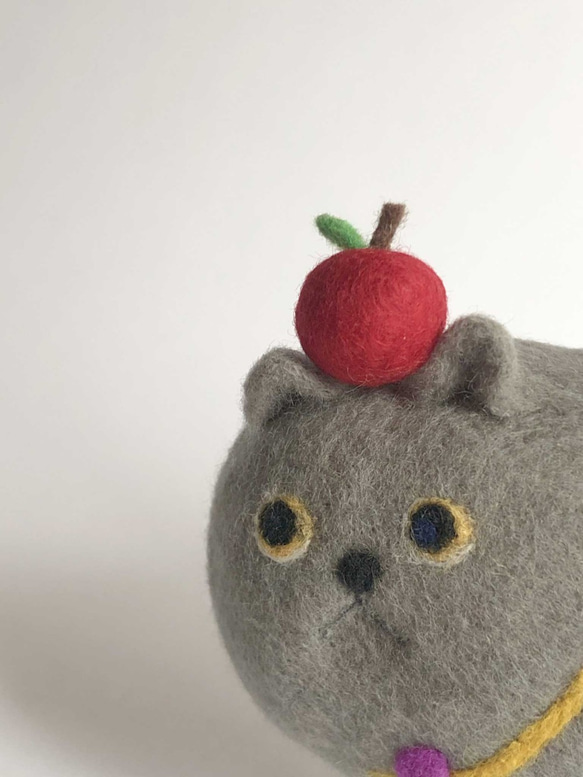 りんご猫の小物入れ 6枚目の画像