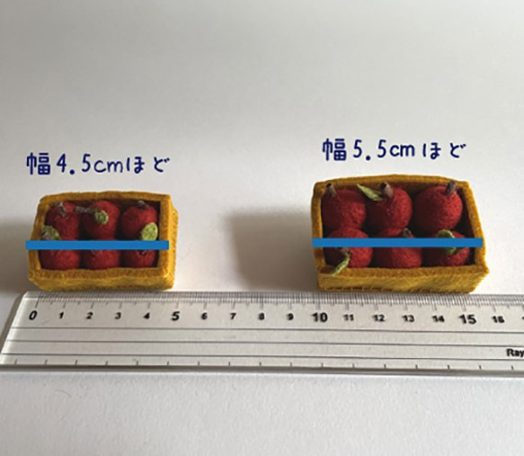 箱入りリンゴのブローチ 4枚目の画像