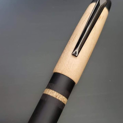 【木製手作り】メープルエボニーファウンテンペン、これだけ、ユニーク、ログペン、木製ボールペン、ギフト、ギフト、ファウンテンペン、 1枚目の画像
