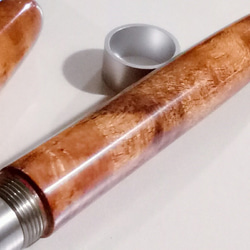 【木木手作】高級巴里黃檀瘤木封端鋼筆、僅此一件、獨一無二、原木筆、木原子筆、禮品、贈品、鋼筆、鋼珠筆、書寫工具 第5張的照片